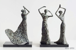 Bronze sculptures ''Three Spanish Dancers''