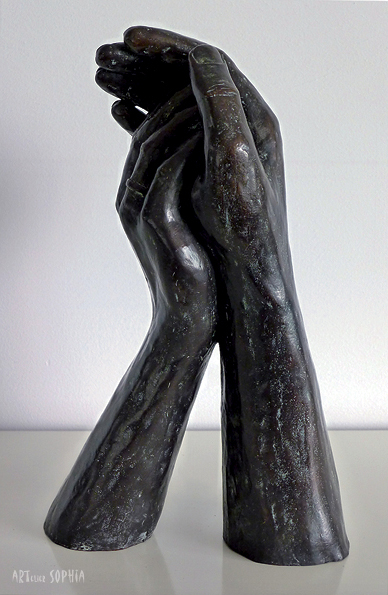 plek moe bladerdeeg Bronzen beeld ''Handen Ineen'' - Artelier Sophia in AmsterdamArtelier  Sophia in Amsterdam